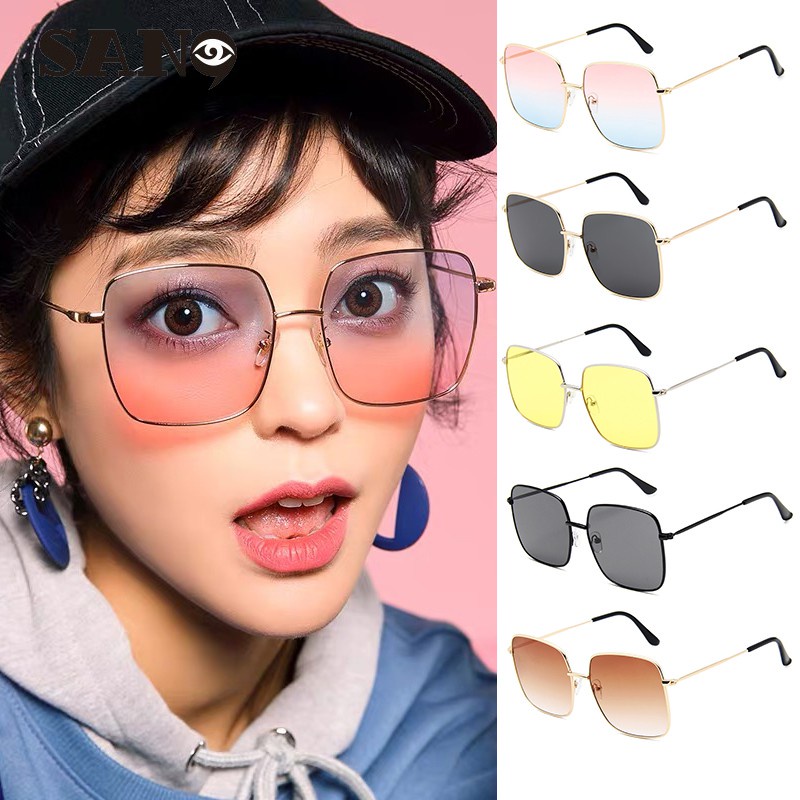 Kacamata Hitam GF43 Warna Permen Bentuk Kotak Gaya Korea untuk Pria dan Wanita UNSEX ACC