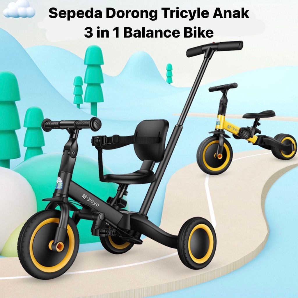 Jual Sepeda Dorong Anak Balance Bike Tricycle Multifugsi Sepeda Dorong