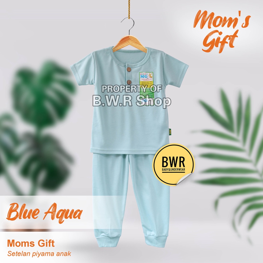 CPR Setelan Moms Gift POLOS Celestial Colorful / Piyama Anak Unisex Kancing Dada Warna Polos | Bwr