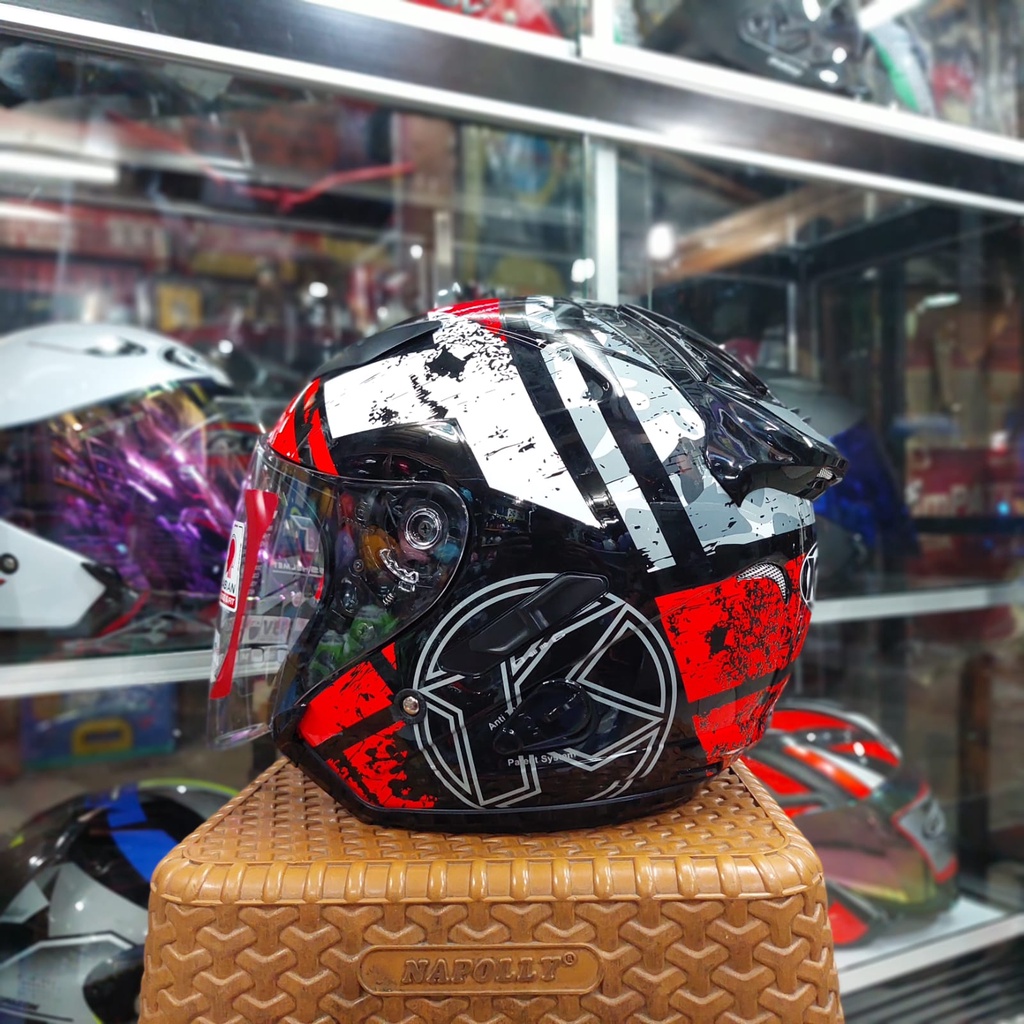 KYT GALAXY FLAT R MOTIF DOUBLE VISOR