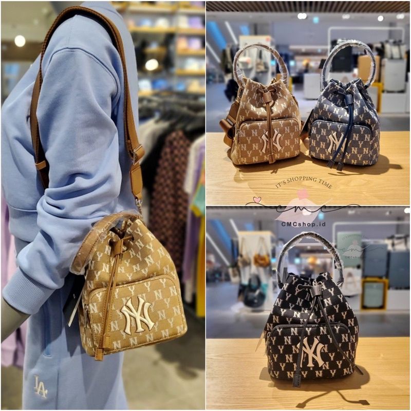 MLB Monogram Jacquard Bucket Bag TANPA PAPERBAG