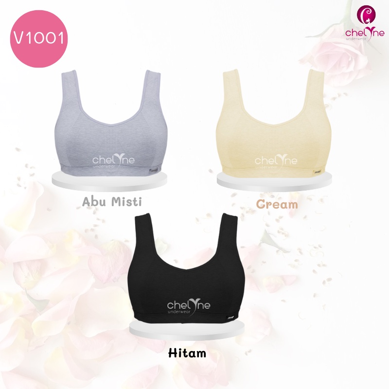 BH Chelyne Sport Bra Miniset V1001 / V6233 Basic Daily Bra Dengan Kaitan Belakang - BH Harian