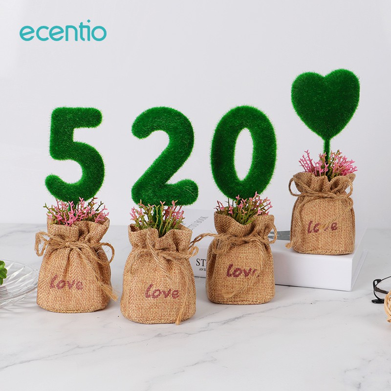 

[Bayar Di Tempat ]Ecentio Artificial Flower Tas Goni Bunga hias Hijau