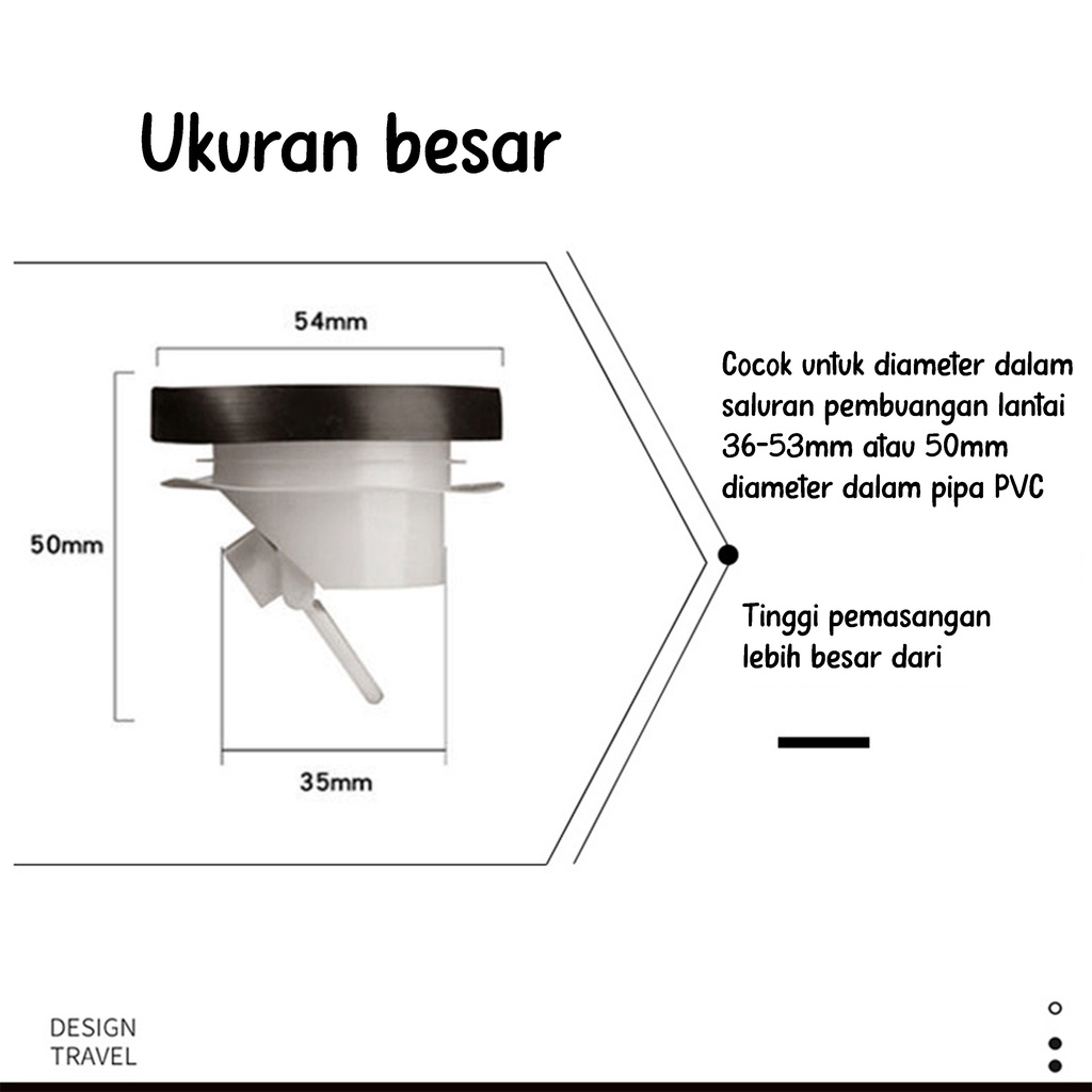 Penutup Lubang Saluran Air Kamar Mandi WC Wastafel Plug Silikon Seal Pembuangan Pipa Air Otomatis Anti Kecoa Tikus