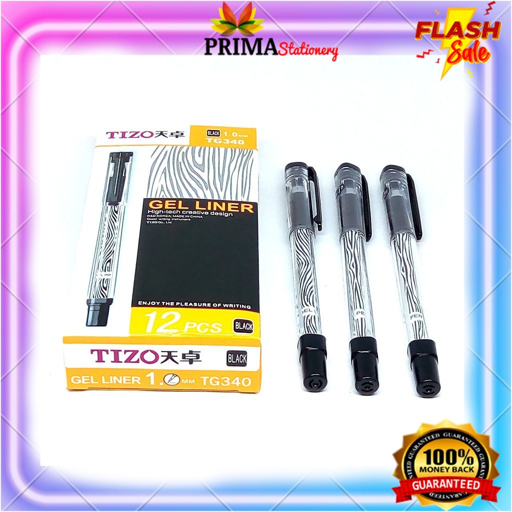 

BALLPOINT, BOLPEN, POLPEN, PULPEN, PENA Pulpen Gel TIZO 1.0 mm pulpen tanda tangan