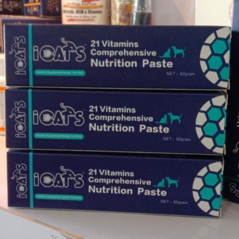 Multivitamin kucing icats vitamin Kucing Nutrition paste 50gr