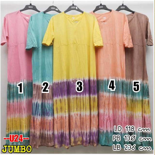 Daster Payung JUMBO Klok Bahan Kaos Longdress CP U24 Busui Resleting Depan Termurah Terlaris