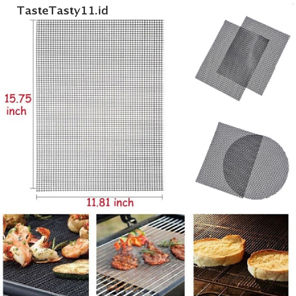 (TasteTasty) Alas Panggangan BBQ Anti Lengket Bahan Mesh Warna Hitam