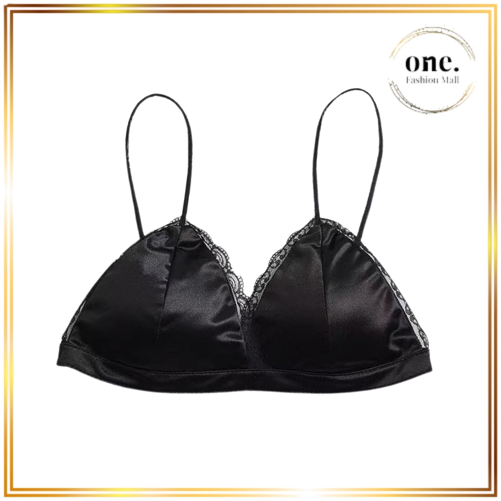 ONEFASHIONMALL BR119 BH Bra V Push Up Seksi Bikini Wanita Bralette Sexy Bahan Satin Licin