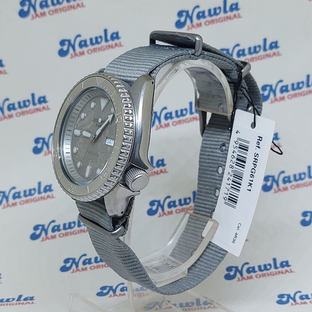 Seiko 5 Sports SRPG61K1 Automatic Grey Pattern - Jam Tangan Pria SRPG61