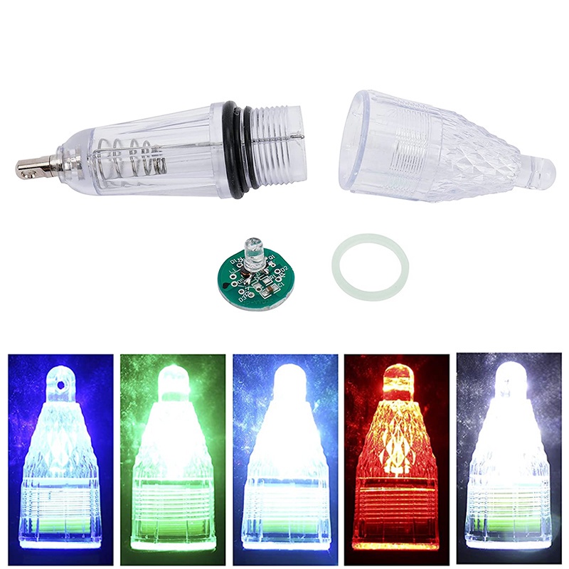 1PCS LED Fishing Lure Night Light Battery Powered Glow Portable Underwater Attracting Fish Lamp Outdoor