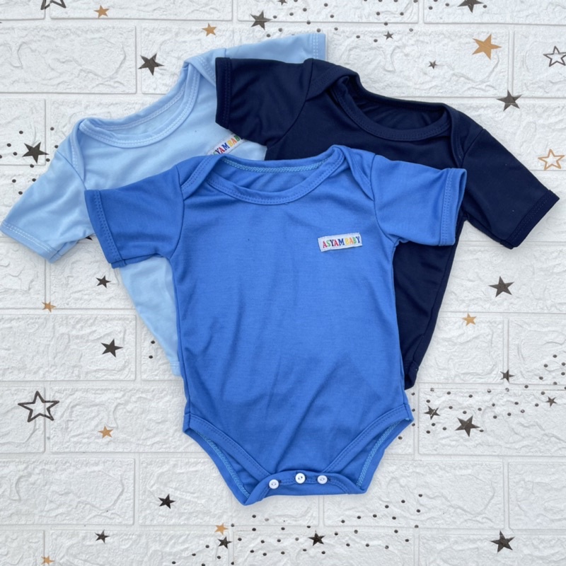 PROMO 7.7 3 Pcs Jumper Bayi Baju kodok Bayi Jumper Bayi Pendek Jumper Bayi Bodysuit DNW BABY