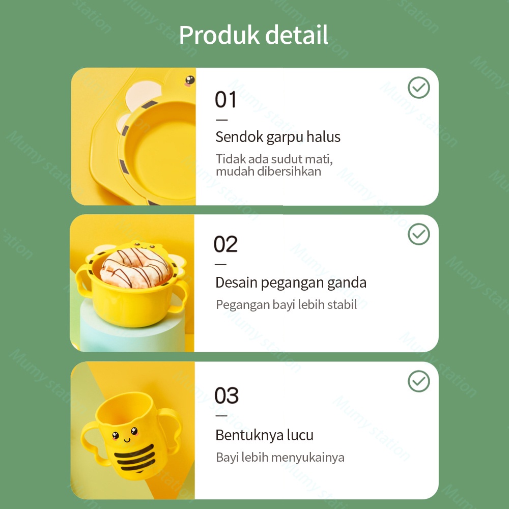 [Barang spot] PERALATAN MAKAN ANAK KARAKTER LEBAH/ SUMPIT SENDOK GARPU CANGKIR ANAK/ PIRING MAKAN ANAK/ MANGKUK ANAK