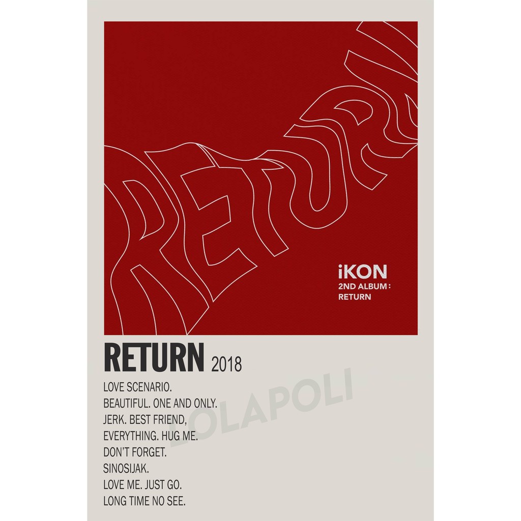 Poster Cover Album K-Pop Return - iKON