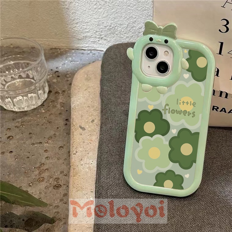 Soft Case TPU Motif Kartun Bunga 3D Untuk iPhone 7plus XR 11 12 13 14 Pro MAX 7 8 6 6S 14 Plus 8plus X XS MAX SE