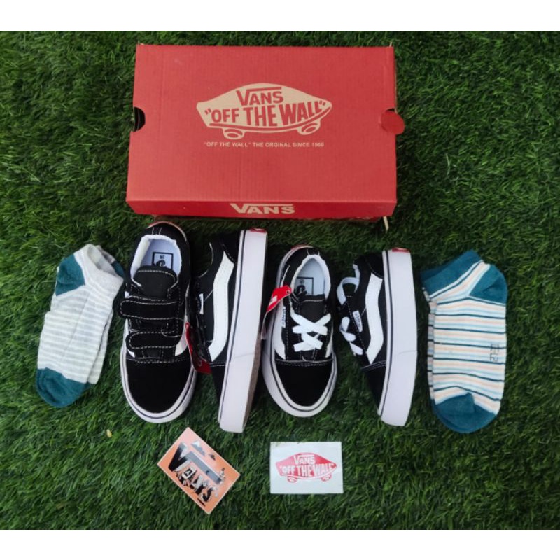 SEPATU V4NS ANAK OLD SKOOL BLACK WHITE  SEPATU ANAK PEREMPUAN SEPATU ANAK LAKI LAKI SNEAKERS ANAK