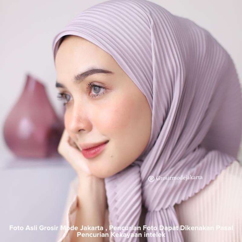 Hijab Segiempat Plisket / Hijab Square Plisket / Bella Square / Hijab Bella Plisket / Jilbab Plikset-2
