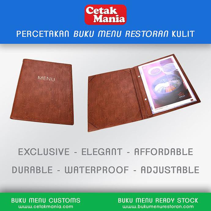 

BARANG BARU PERCETAKAN BUKU MENU RESTORAN KULIT - READY STOCK