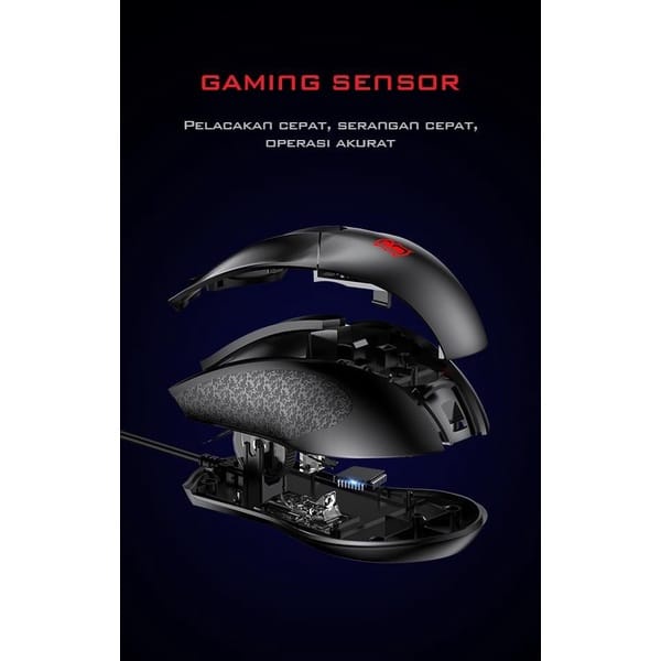 C_    GAMEN GM100 2000 DPI MACRO ULTRALIGHT GAMING MOUSE 58 GRAM BLACK