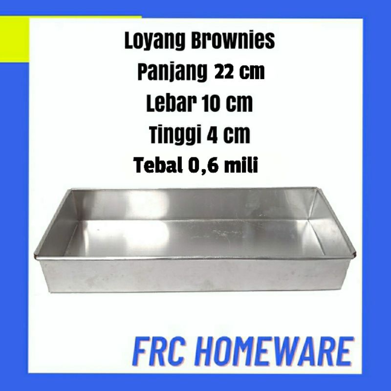 loyang brownies 22x10x4 cm tebal 0,6 mili - loyang bronis - loyang brownies kukus brownies panggang 