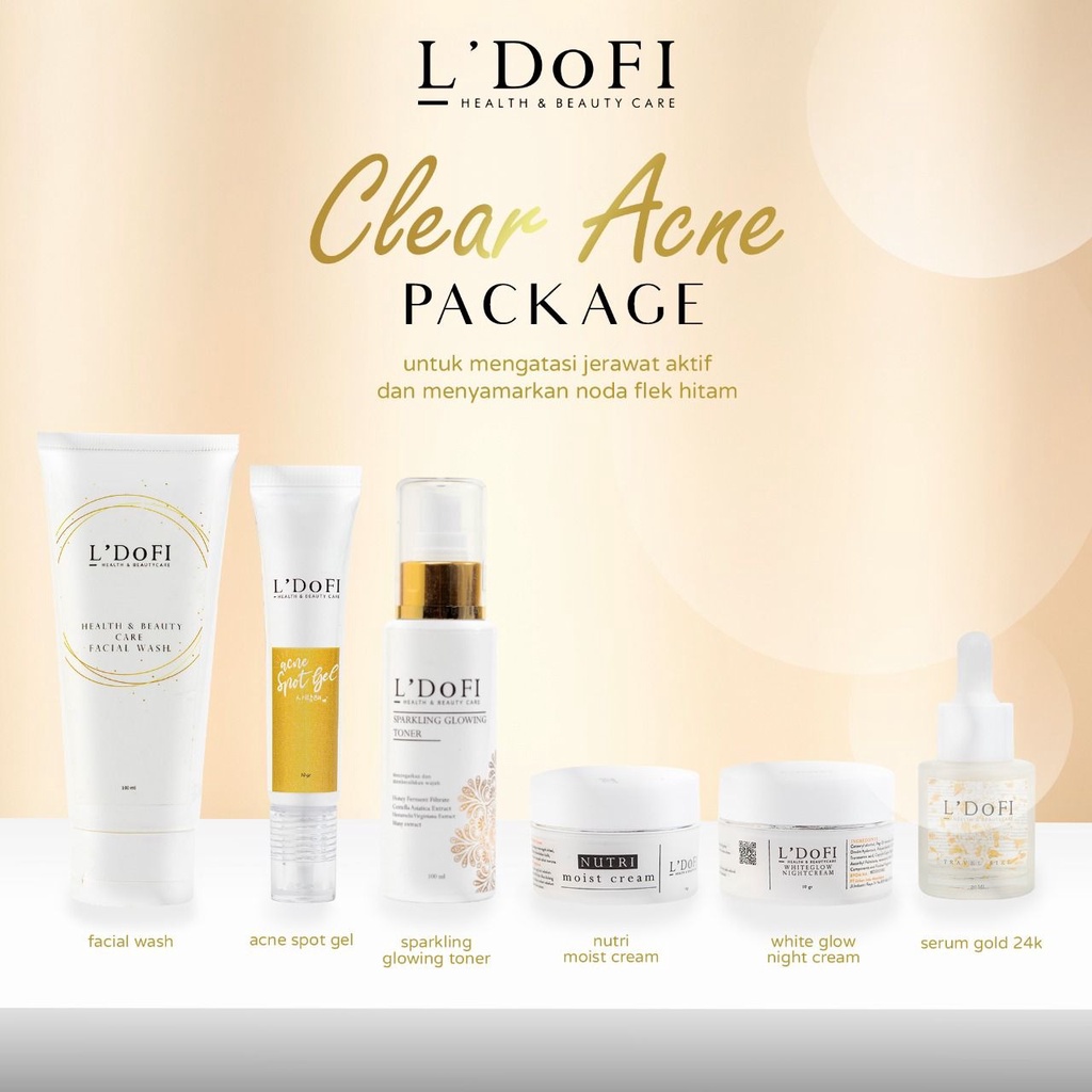 LDOFI CLEAR ACNE PACKAGE PAKET SKINCARE JERAWAT LDOFI BPOM HALAL