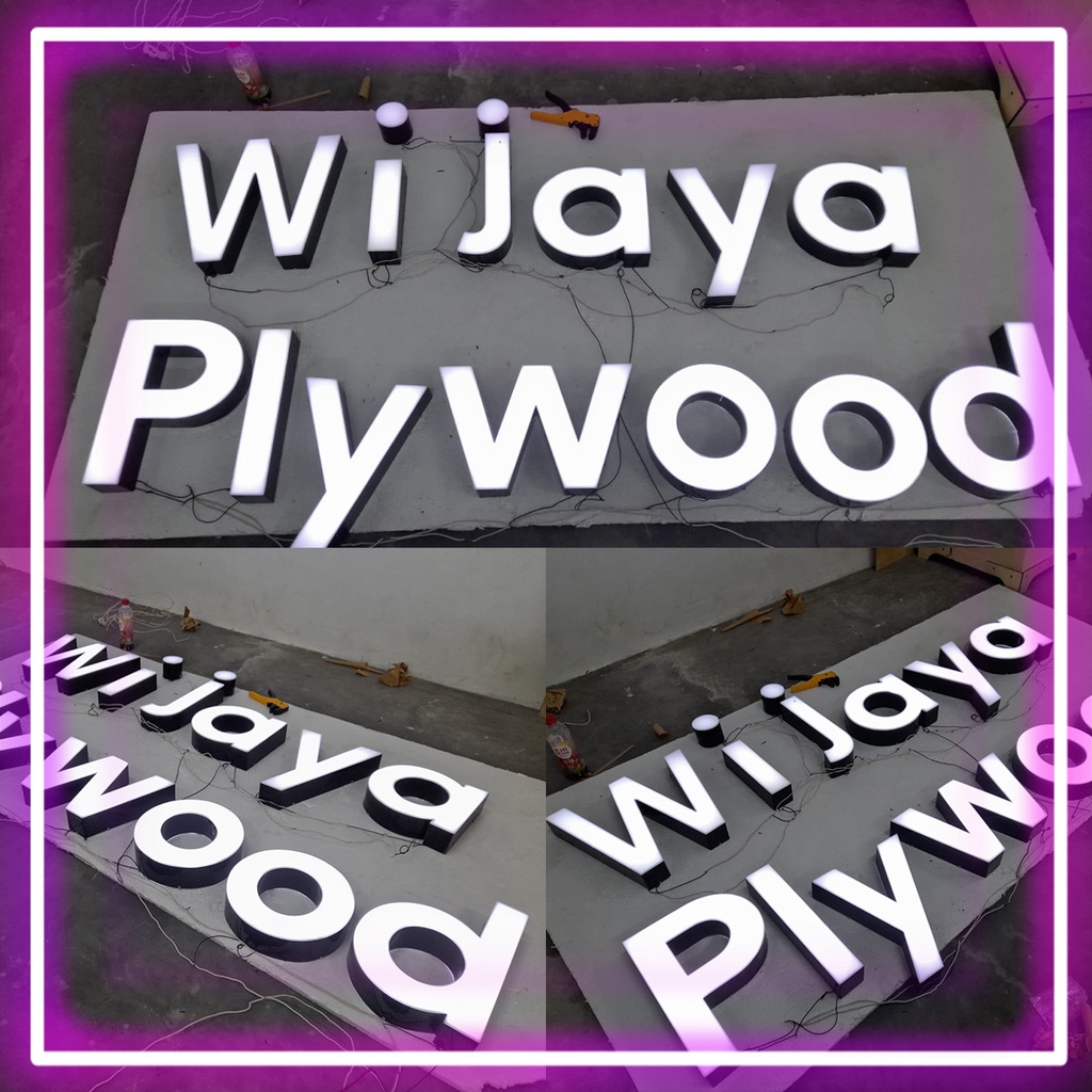 Huruf Timbul Akrilik / Huruf Timbul Akrilik Nyala LED Murah