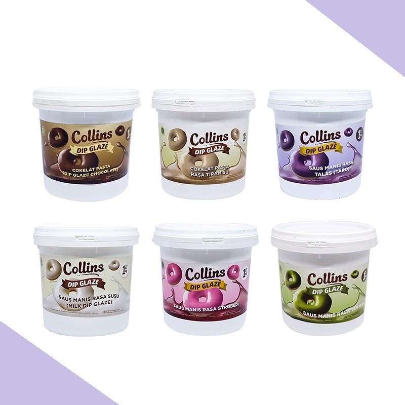 

COLLINS DIP GLAZE DENGAN ANEKA RASA KEMASAN PABRIK 1KG