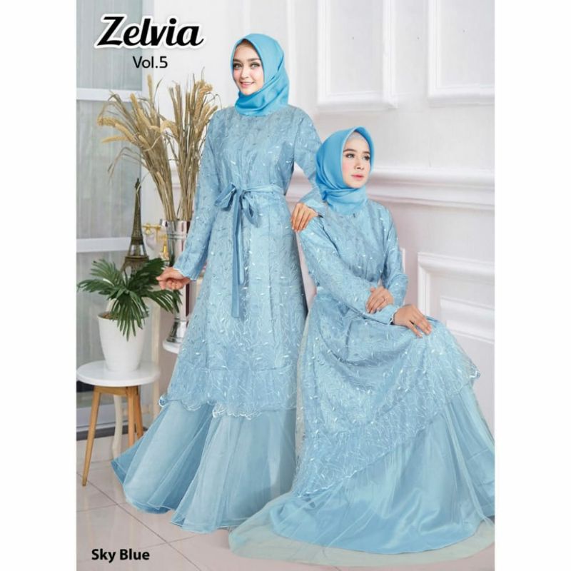 gamis brokat terbaru zelvia / sabrina / aurel dress/ gamis pesta / gamis terlaris/ gamis seragam /. 