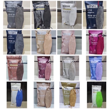 Masker Korea KF94 Mouson 4PLY Mask KF 94 Full Color 1BOX 10PCS