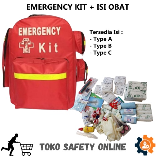 Jual Tas Ransel P3K Merah Emergency Kit + Isi Lengkap First Aids ...