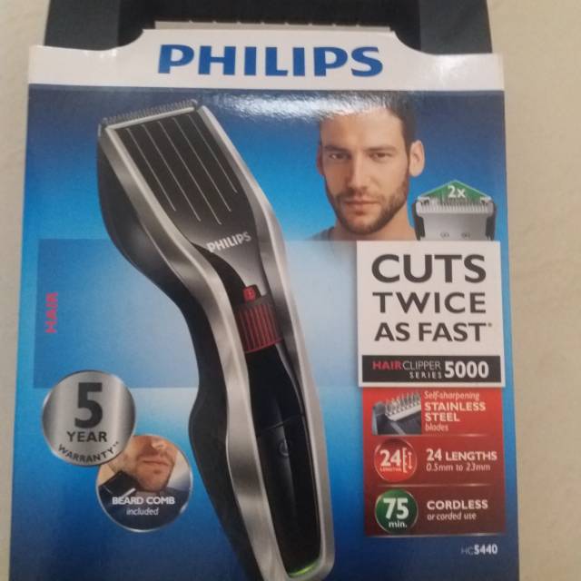 JUAL MURAHH HAIR CLIPPER PHILIPS HC5440 SERIES 5000. RECHARGEABLEEE