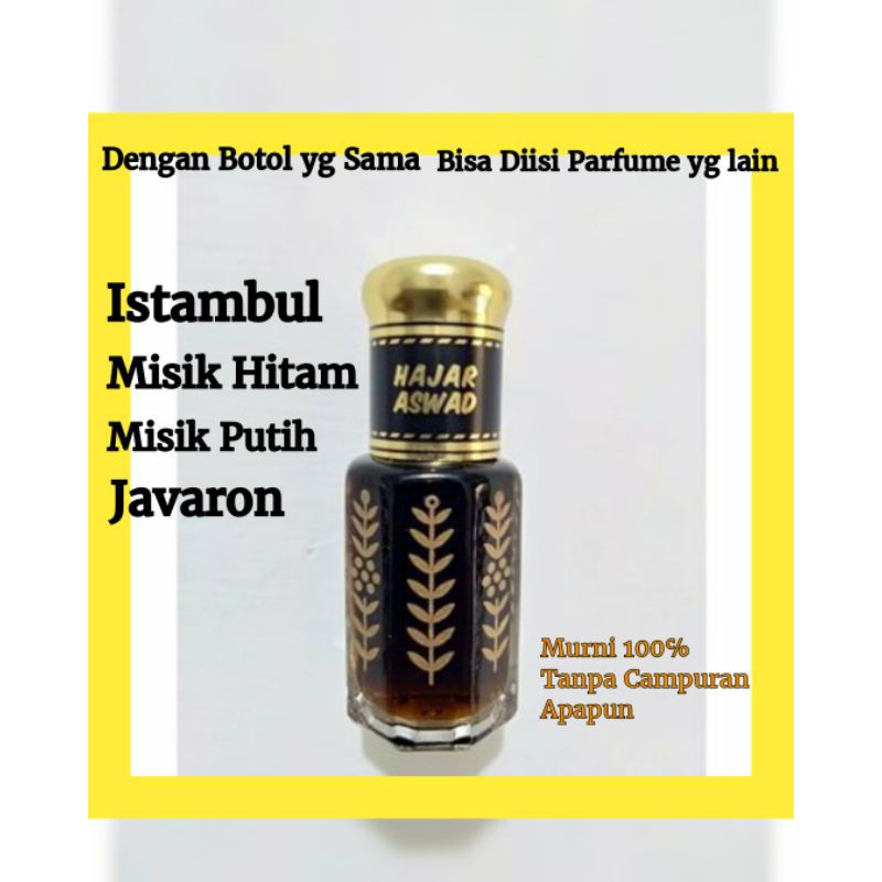 Minyak Parfum misk Arabian Hajar Aswad/Istambul/MisikHitam/MisikPutih/Jafaron/Murni 100℅