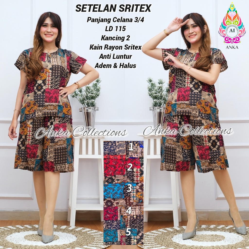 BABYDOLL SRITEX SETELAN TIDUR SETELAN JUMBO BALI MOTIF SESUAI PICT ANTI LUNTUR BAJU TIDUR SRITEX