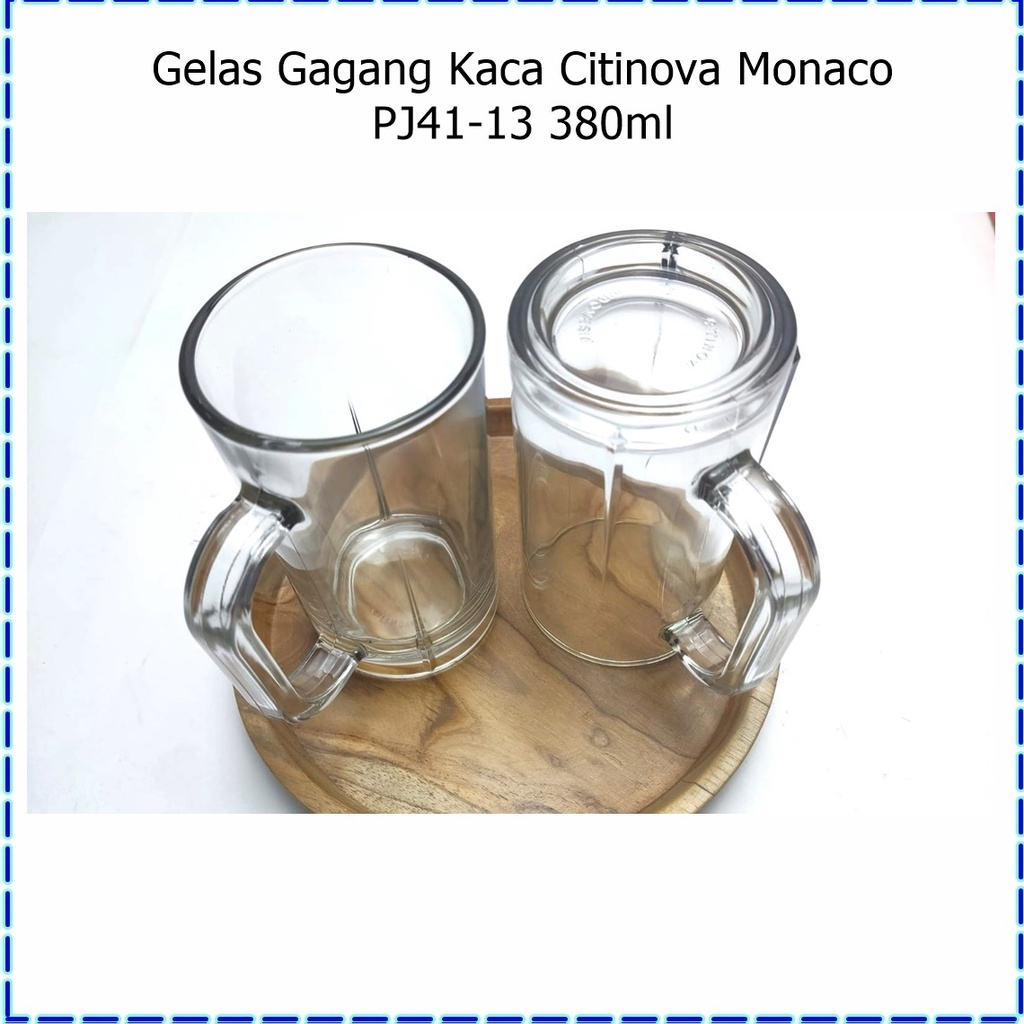 [1pcs] Gelas Gagang Kaca/Gelas Jus/Gelas Bir Citinova Monaco PJ41-13 380ml