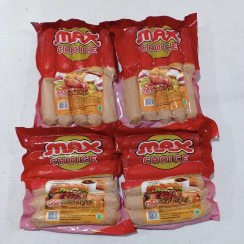 

MAX CHOICE Sosis Bakar Original 500gr Jumbo isi 6 / Mini isi 10