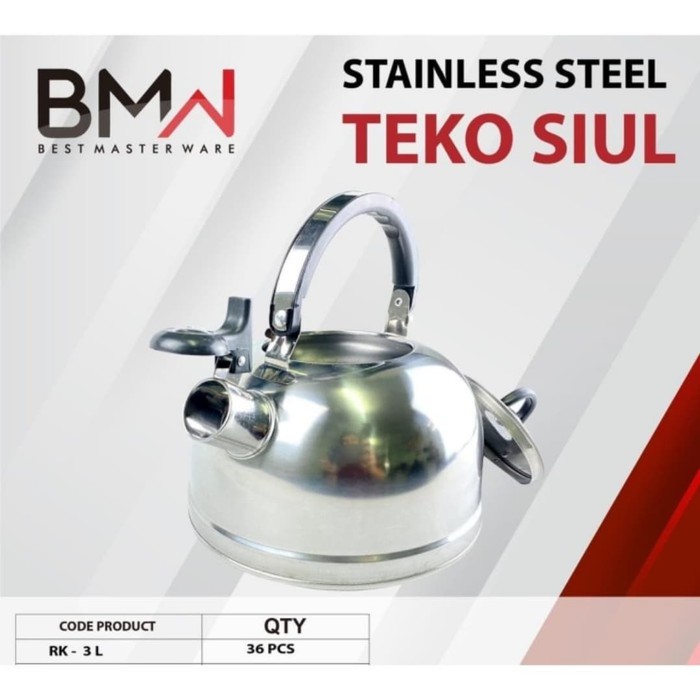 (COD) Teko Siul Polos 3 liter Pemanas Air minum 3000 ML kettle Stainlless