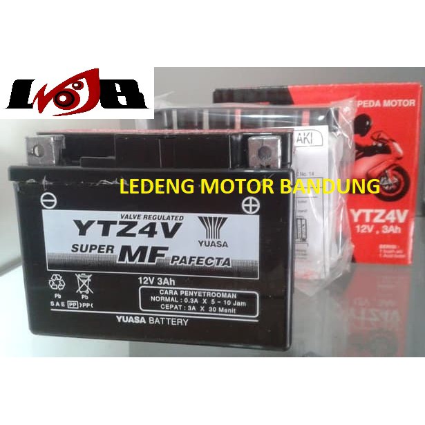 Aki Kering YUASA YTZ4V Motor Karisma Vario Beat Xeon M3 Soul MX Accu 12v 3a