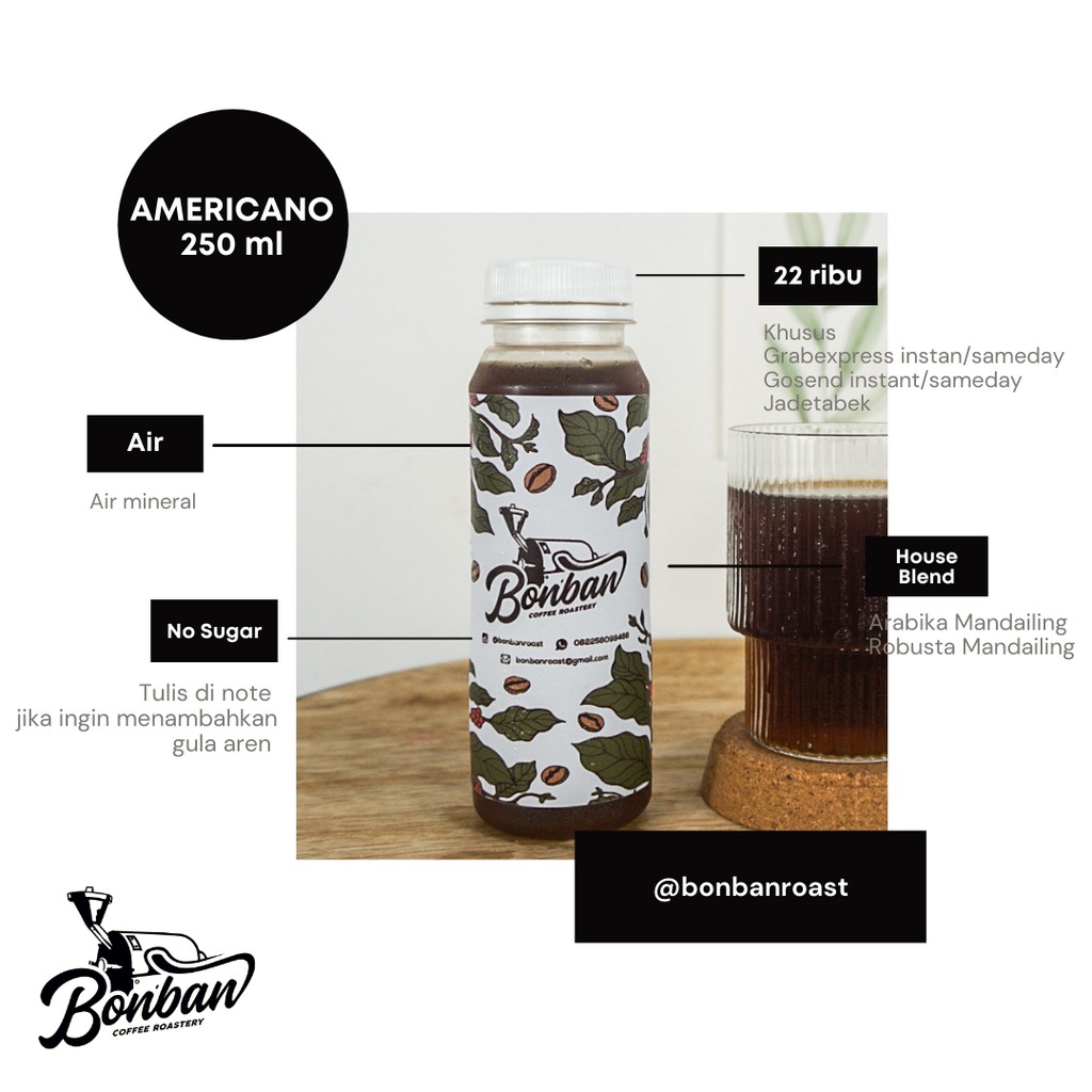 

AMERICANO / BLACK COFFEE / KOPI HITAM 250ML