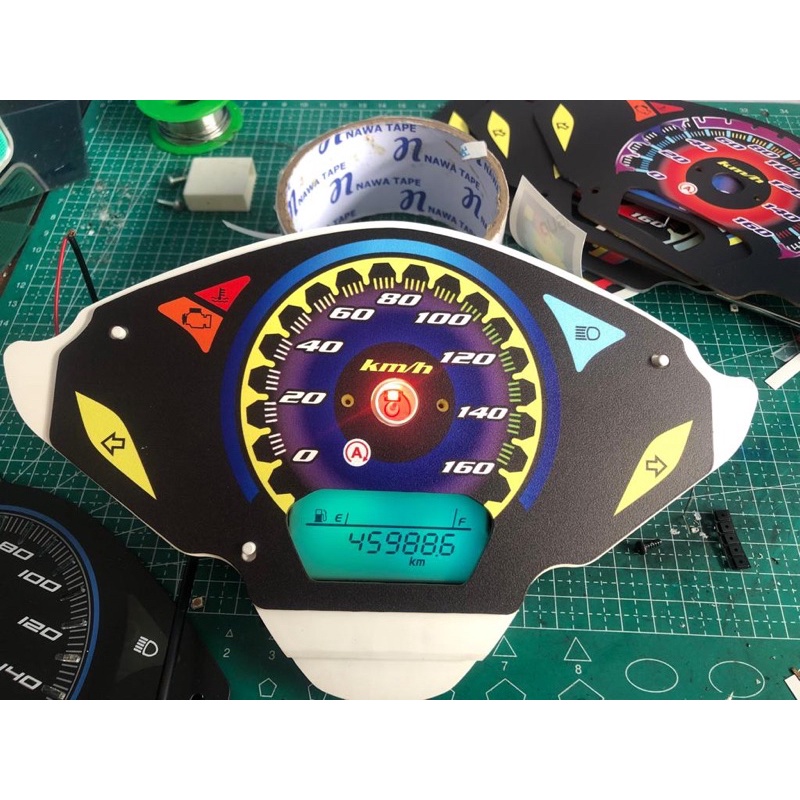 papan panel speedometer custom vario 125 old bohlam cbs