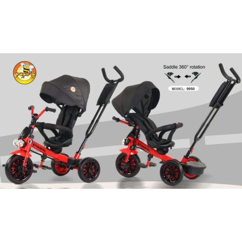 Sepeda Trike Stroller Sepeda Tiga Roda Pacific 9950 Tricycle Stroller Dorongan kurso Bisa putar