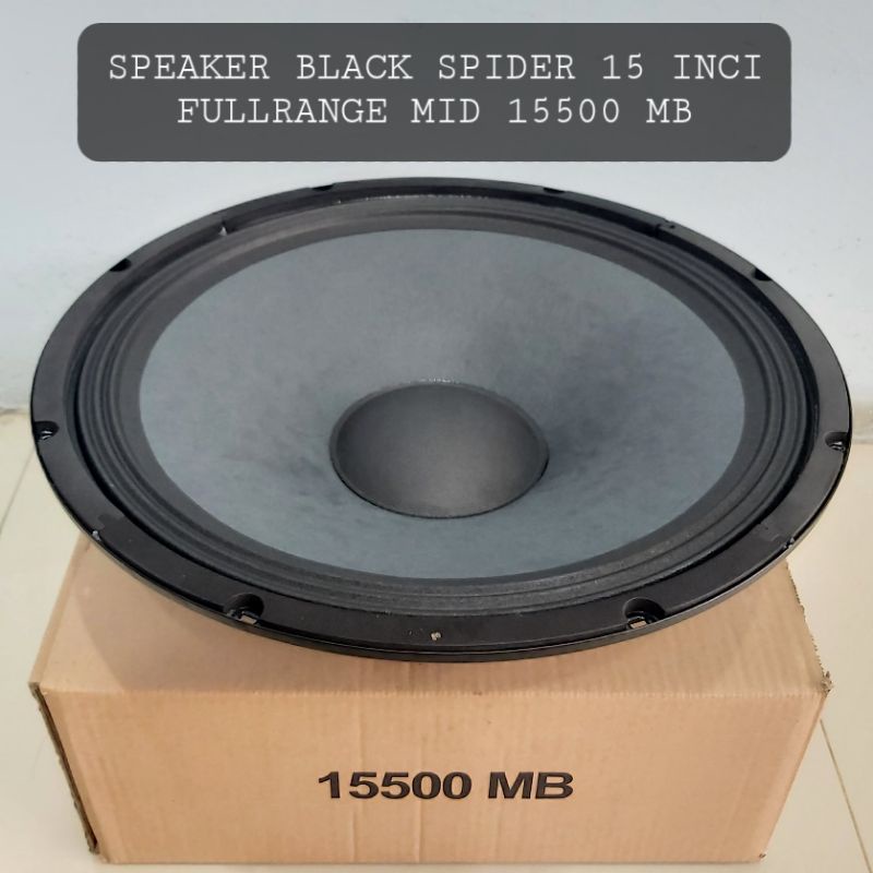 BLACK SPIDER Speaker 15500 MB 15 Inci Fullrange Mid 600 Watt Blackspider