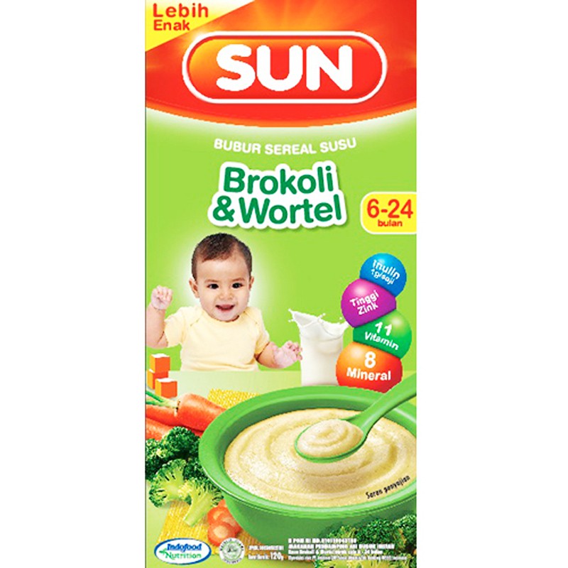 

SUN Bubur Sereal Susu Brokoli & Wortel 120g