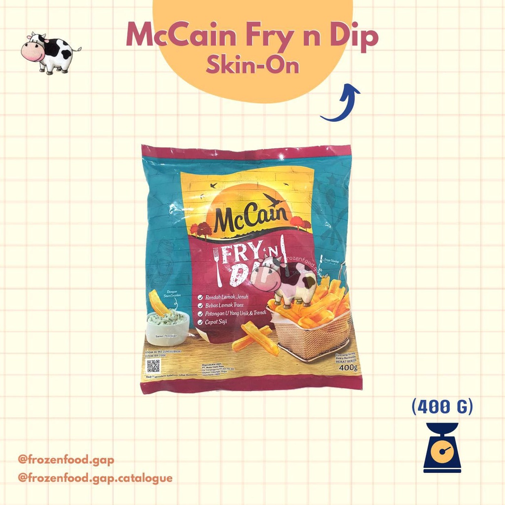 MCCAIN FRY & DIP SKIN ON | KENTANG GORENG | FROZENFOODGAP