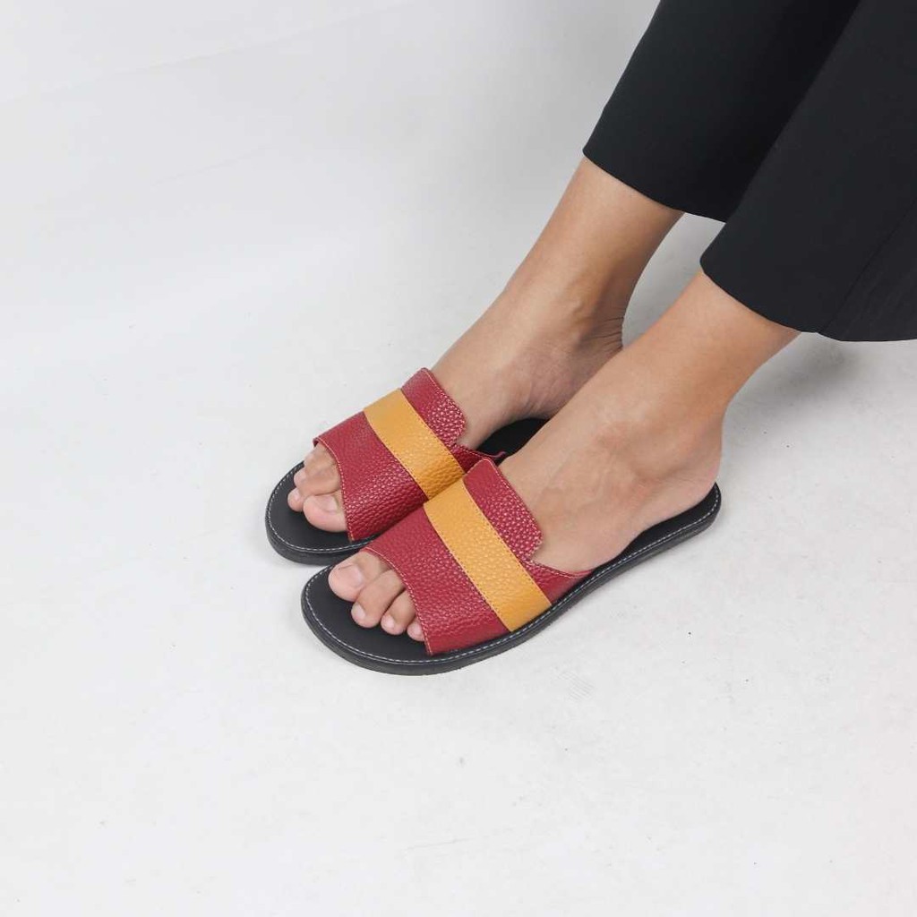 Sandal Selop Wanita Sandal Papirut Wanita Sandal Wanita Kekinian Sandal Wanita Slip Sandal - JULIE