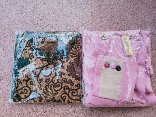 Zola_batik Gamis Batik Rempel Wollpeach Mix Katun Meisya - Wolfis Meisya
