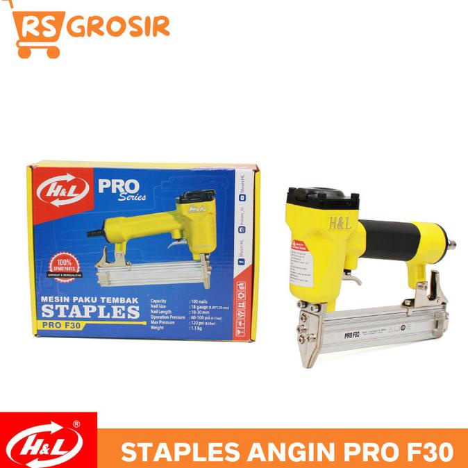 

Staples Gun Angin H&L HL F30 Mesin Paku Tembak Stapler Air Nailer