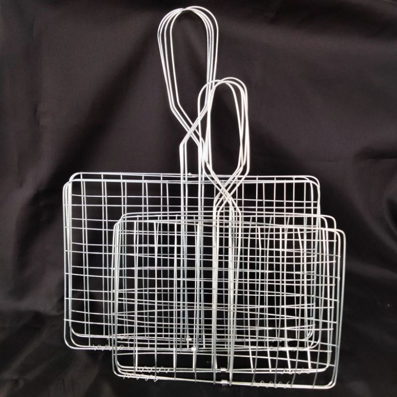 Alat panggang - Panggangan Ikan Ayam Bakar Panggangan Jepit Besi Kawat  Bara