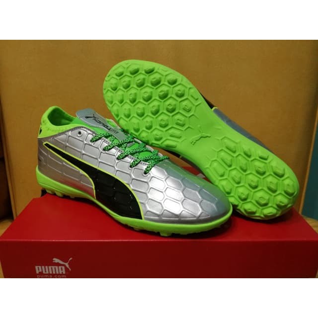 Sepatu Futsal Puma evoTOUCH 3 Silver - TURF