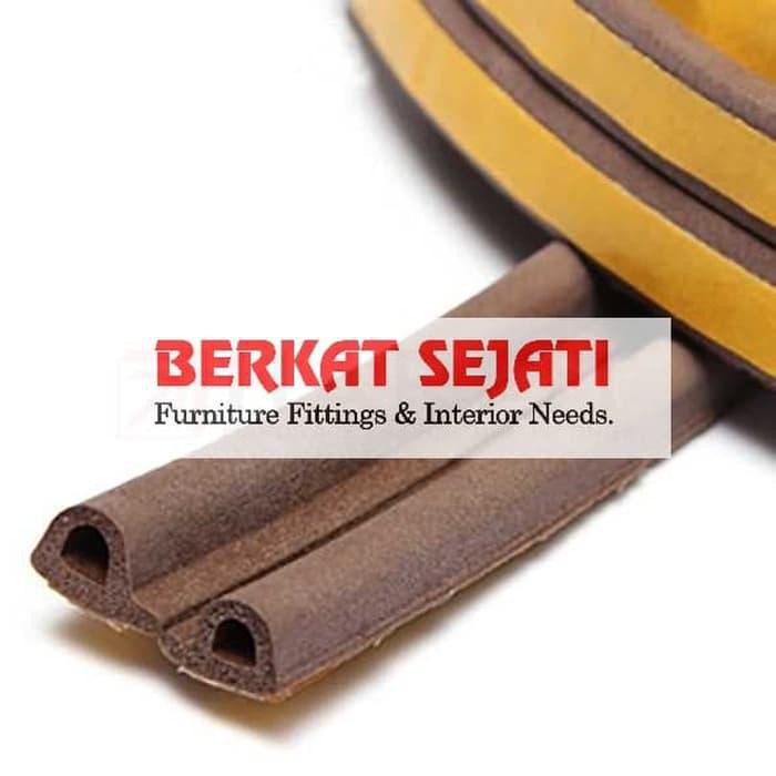 Model P Door Seal Peredam Kedap Suara Air Karet Busa Penutup Celah Pintu Jendela Moher Mohair
