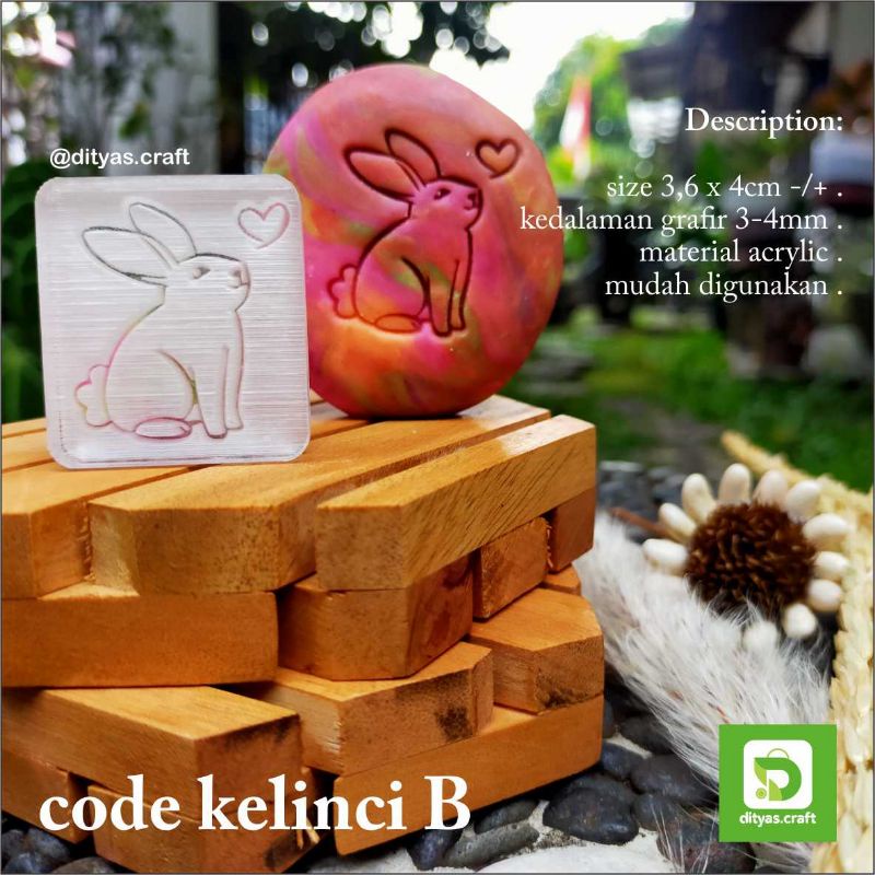 

soap stamp / stempel sabun / code kelinci B
